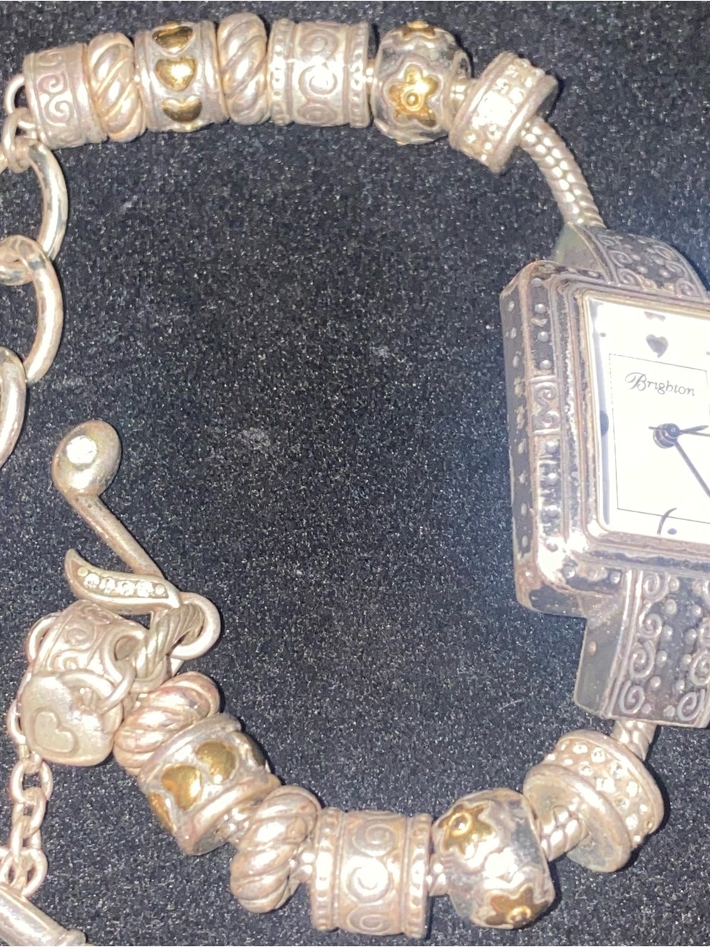 Brighton Two-Tone Gold & Silver Charm Bracelet Watch - Women Jewelry